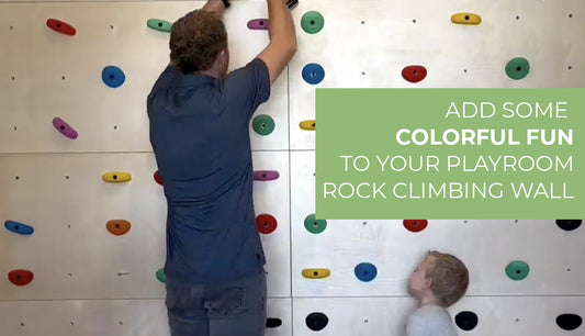Add Some Colorful Fun to Your Playroom Rock Climbing Wall