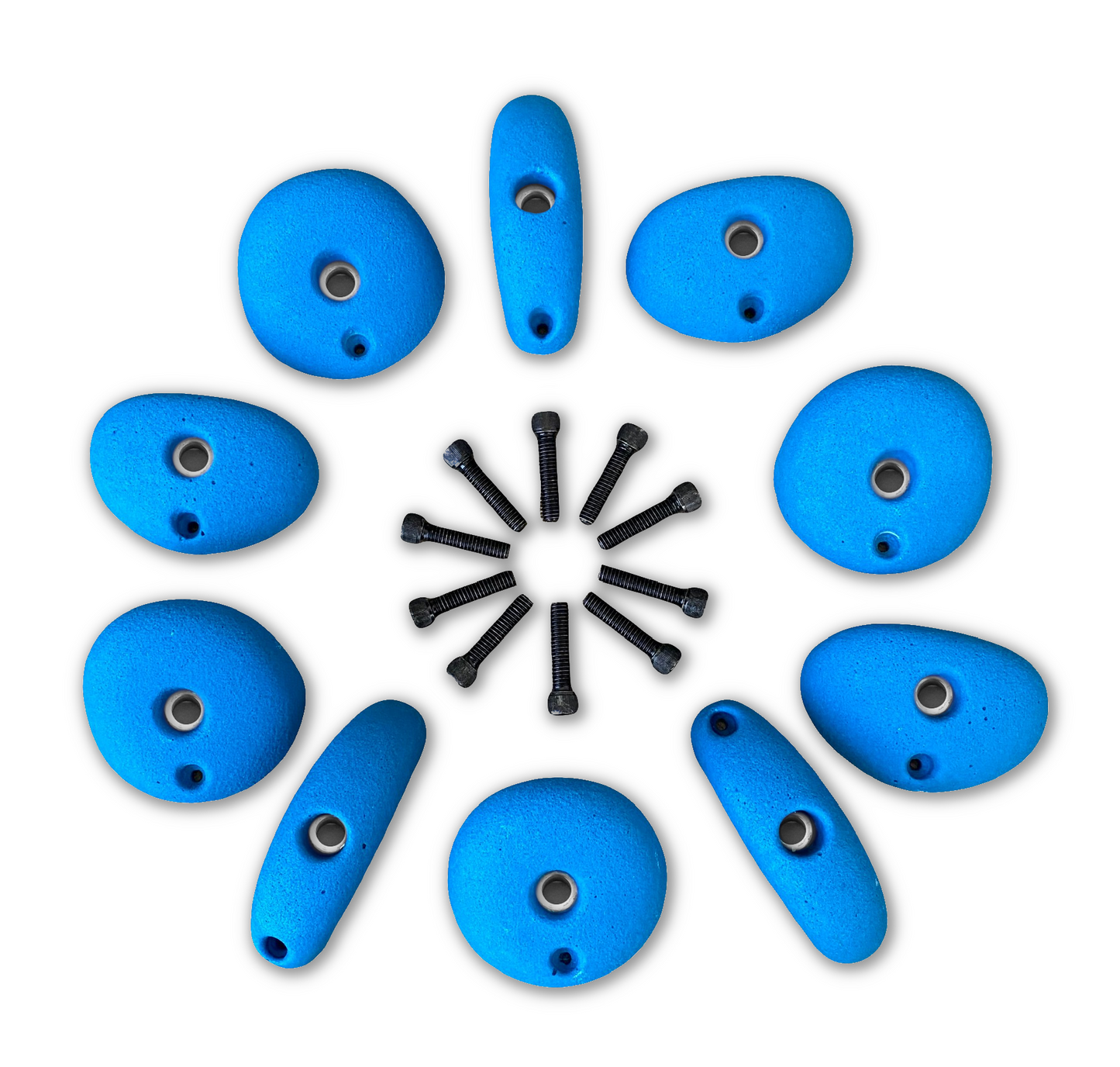 Set of 10 Colored Climbing Holds - Kids Variety Pack
