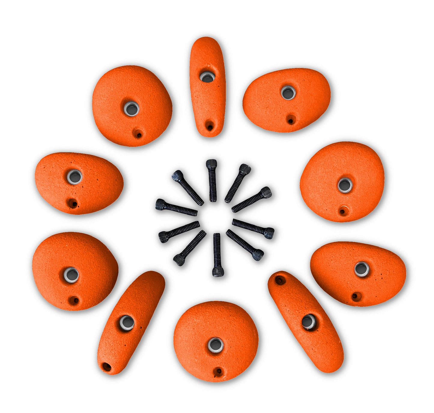 Set of 10 Colored Climbing Holds - Kids Variety Pack