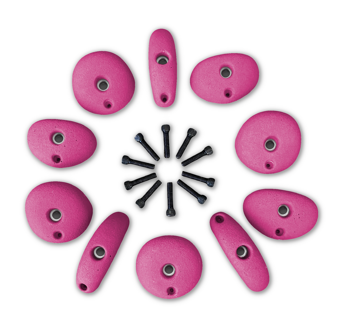 Set of 10 Colored Climbing Holds - Kids Variety Pack