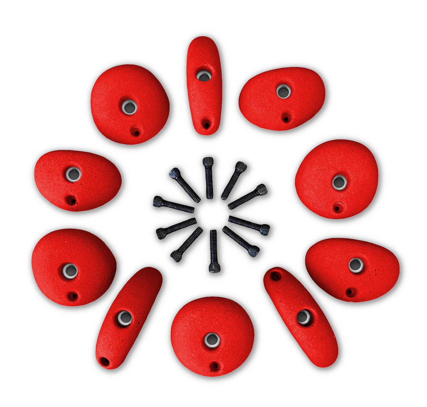 Set of 10 Colored Climbing Holds - Kids Variety Pack