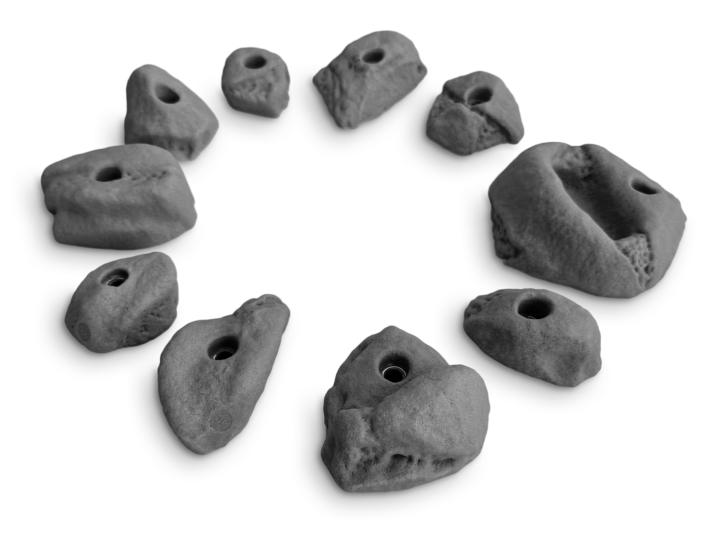 Set of 10 Natural Rock Shaped Climbing Holds