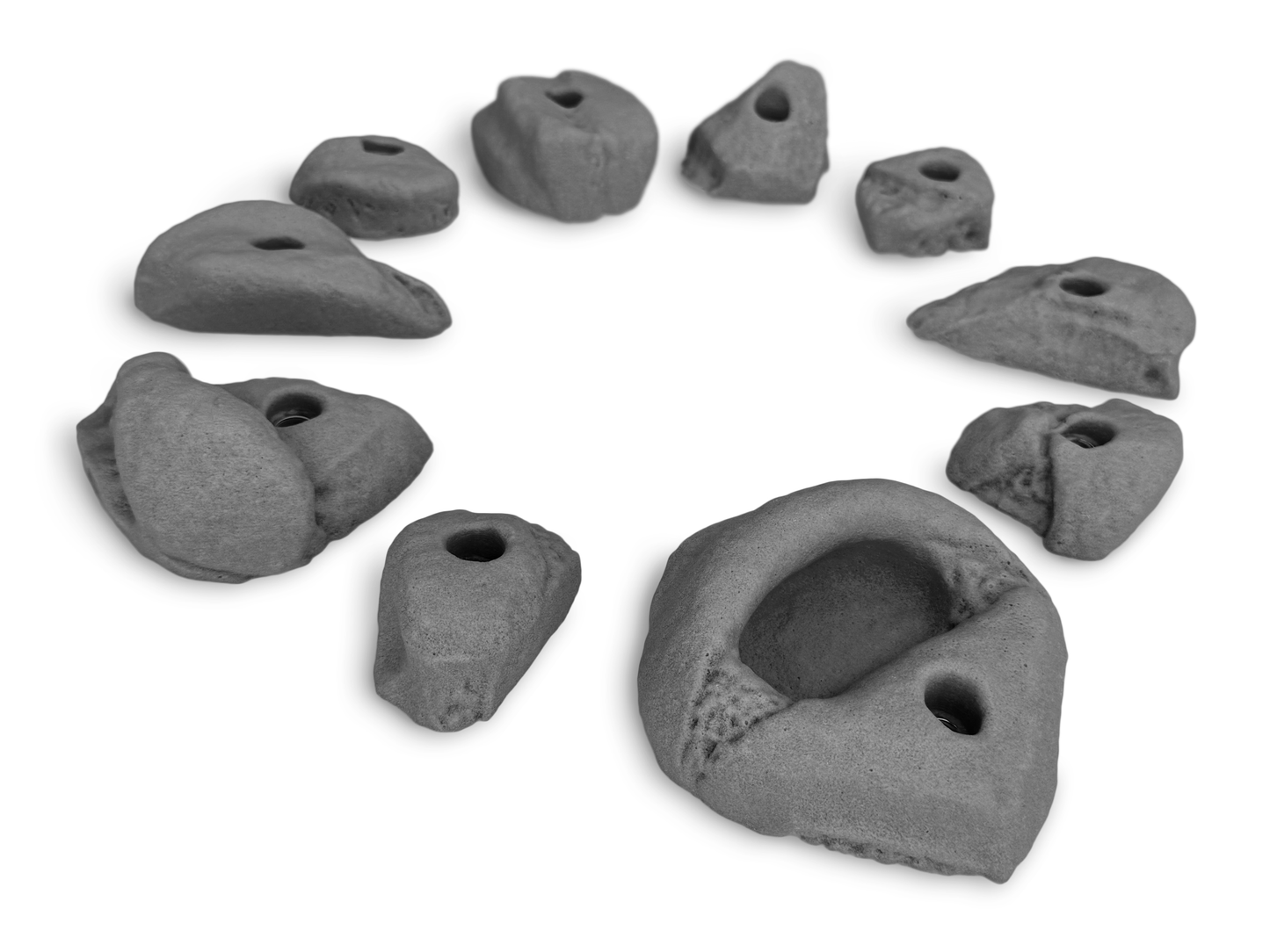 Set of 10 Natural Rock Shaped Climbing Holds