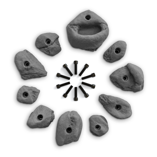 Set of 10 Natural Rock Shaped Climbing Holds