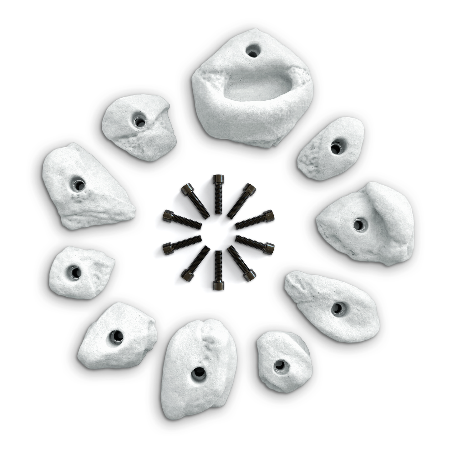 Set of 10 Natural Rock Shaped Climbing Holds