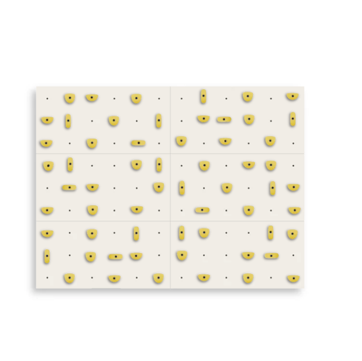 Set of 6 Climbing Panels + 60 Holds (approx. 44 sqft)