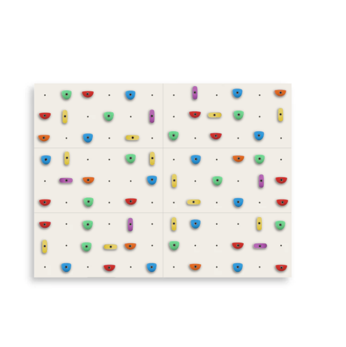 Set of 6 Climbing Panels + 60 Holds (approx. 44 sqft)