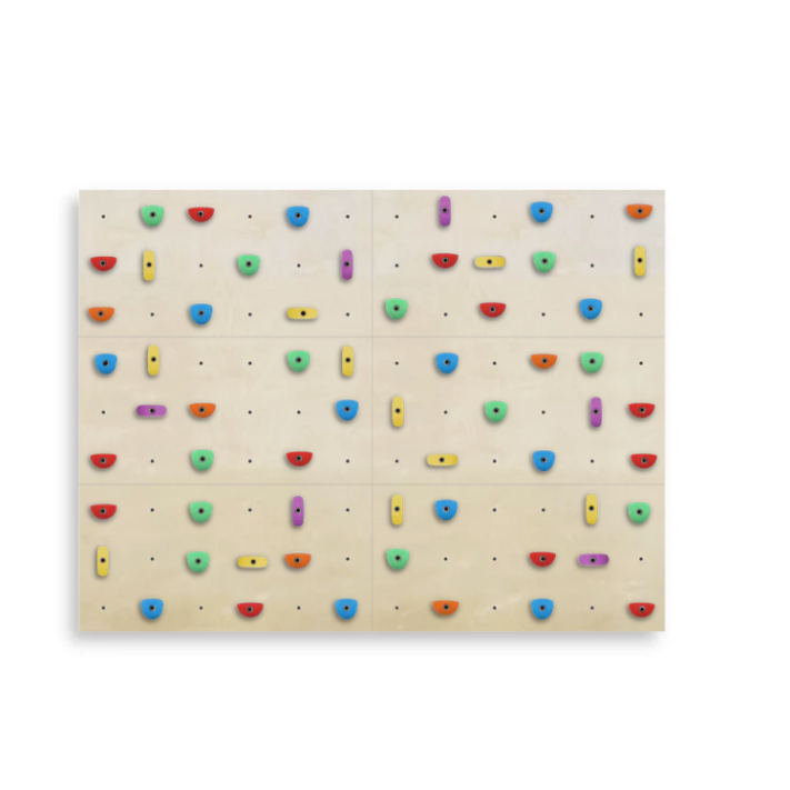 Set of 6 Climbing Panels + 60 Holds (approx. 44 sqft)