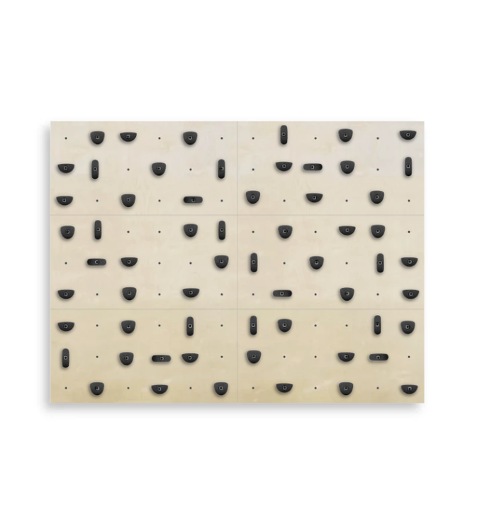 Set of 6 Climbing Panels + 60 Holds (approx. 44 sqft)