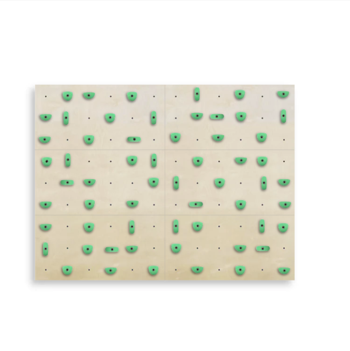 Set of 6 Climbing Panels + 60 Holds (approx. 44 sqft)