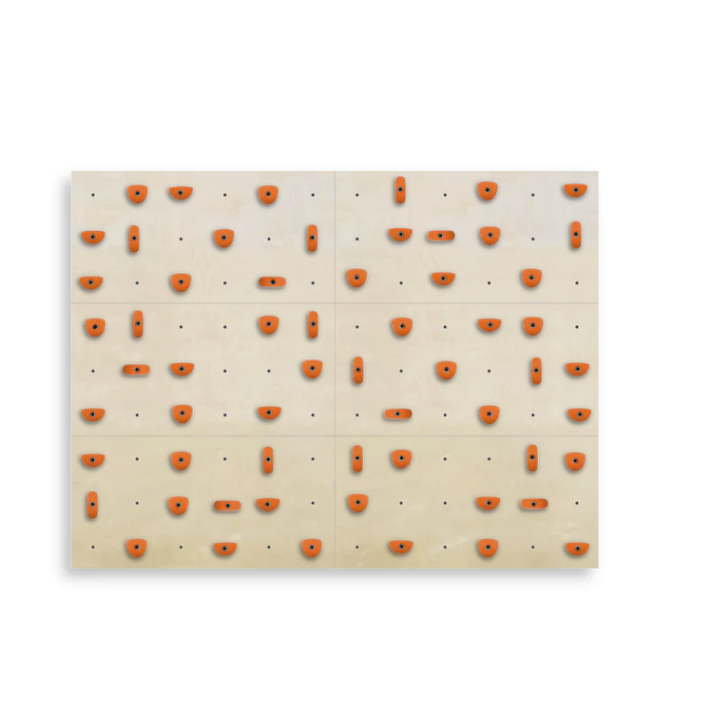 Set of 6 Climbing Panels + 60 Holds (approx. 44 sqft)