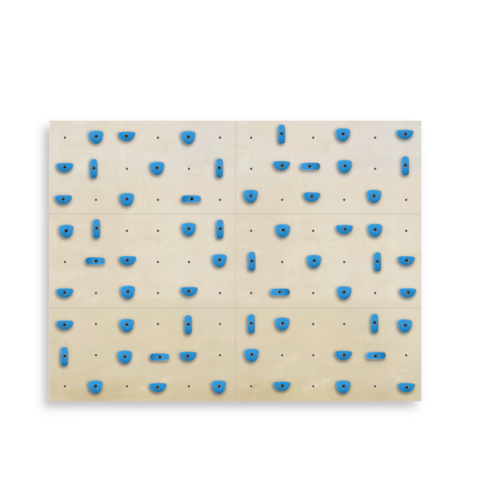 Set of 6 Climbing Panels + 60 Holds (approx. 44 sqft)