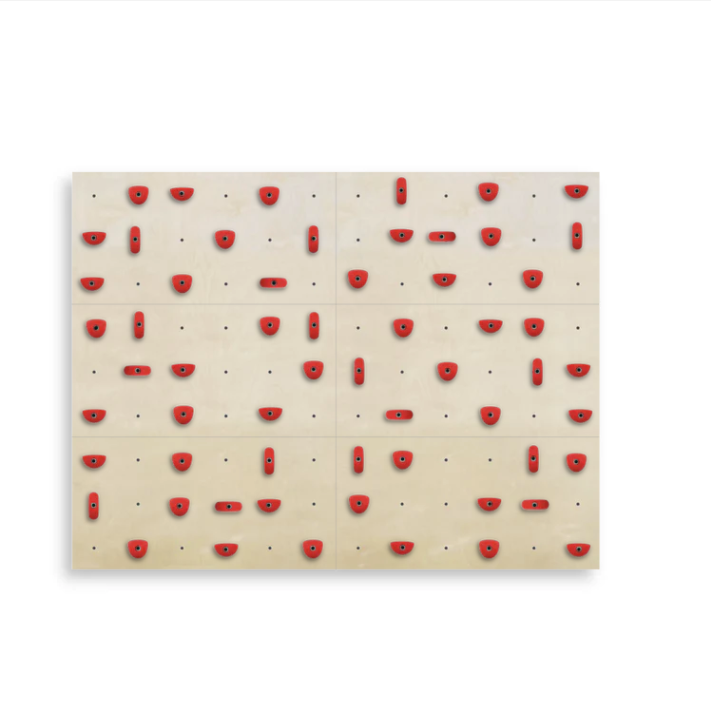 Set of 6 Climbing Panels + 60 Holds (approx. 44 sqft)