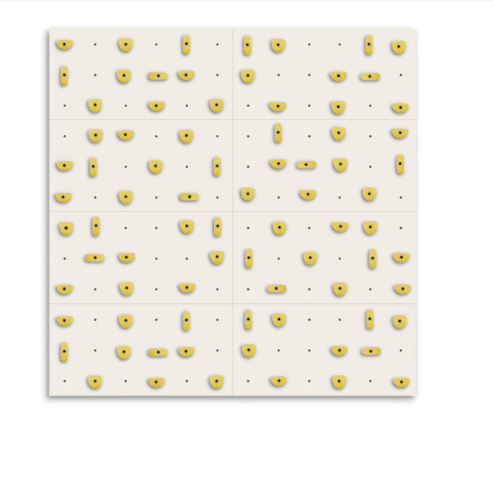 Set of 8 Climbing Panels + 80 Holds (approx. 59 sqft)