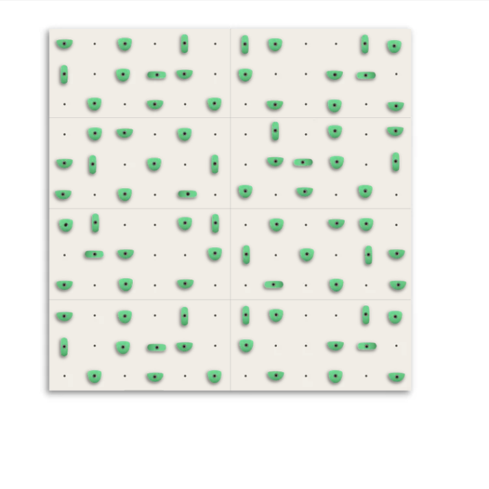 Set of 8 Climbing Panels + 80 Holds (approx. 59 sqft)