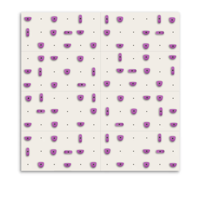 Set of 8 Climbing Panels + 80 Holds (approx. 59 sqft)