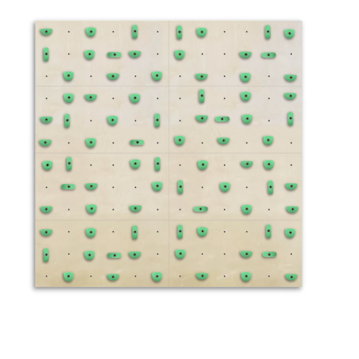 Set of 8 Climbing Panels + 80 Holds (approx. 59 sqft)