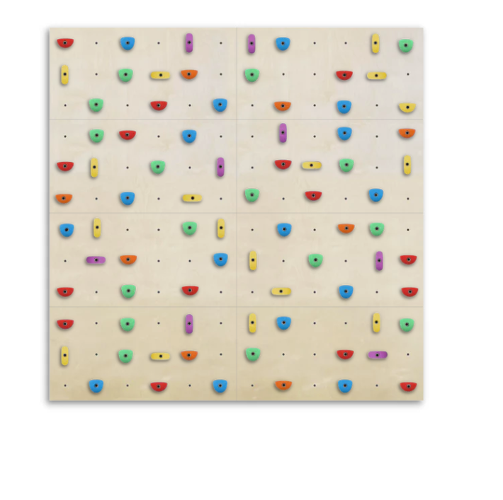Set of 8 Climbing Panels + 80 Holds (approx. 59 sqft)