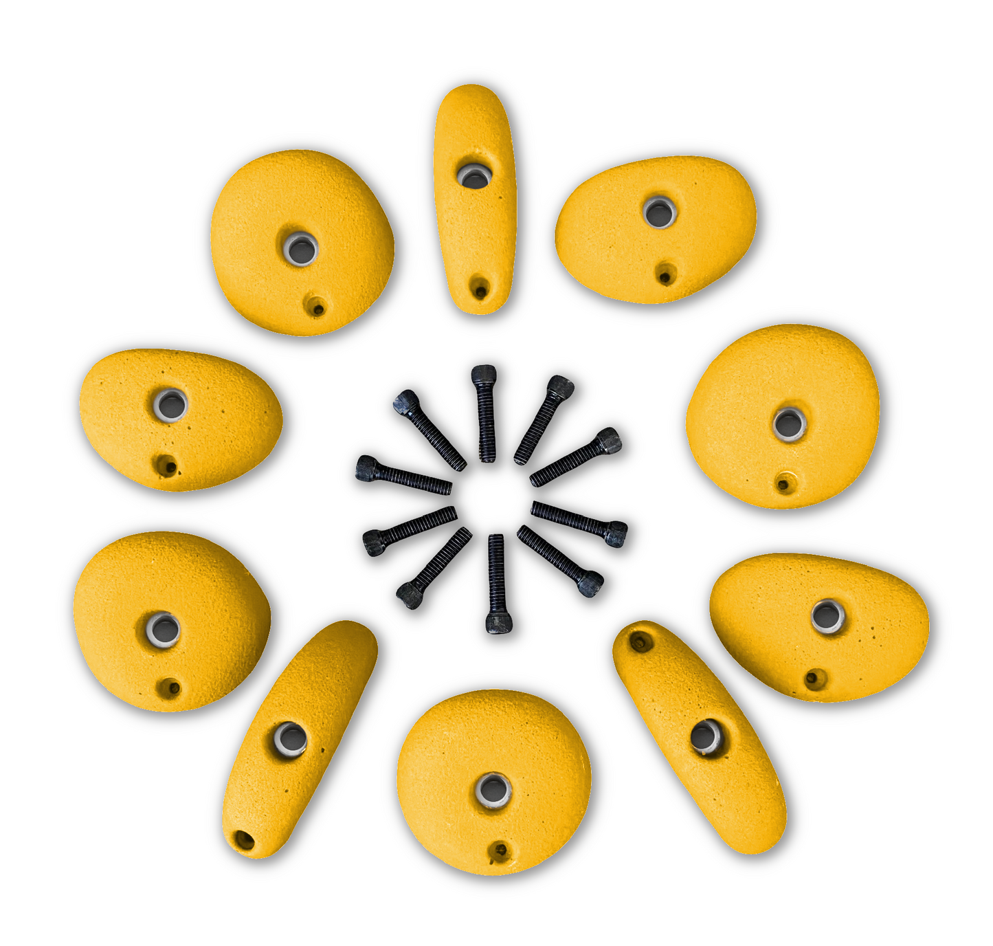 Set of 10 Colored Climbing Holds - Kids Variety Pack