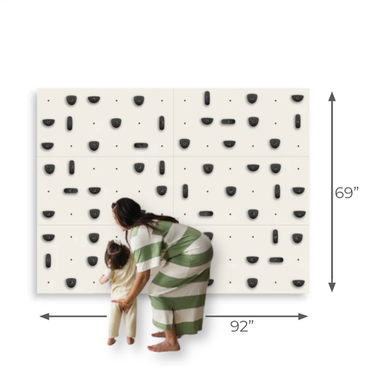 Set of 6 Climbing Panels + 60 Holds (approx. 44 sqft)