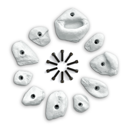 Set of 10 Natural Rock Shaped Climbing Holds