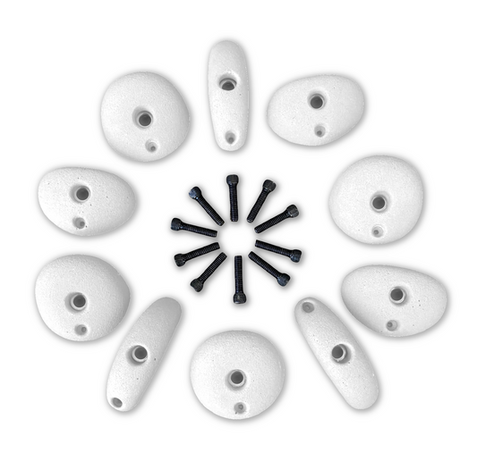 Set of 10 Colored Climbing Holds - Kids Variety Pack