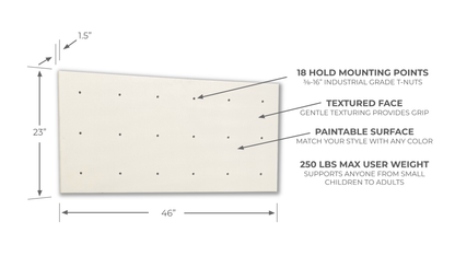 BUNDLE - 1X White Panel - Home Climbing Wall Starter Kit
